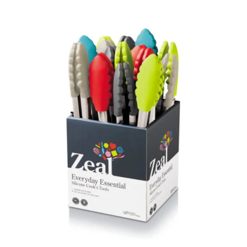 Zeal Silicone Tongs 17.5cm (Assorted Colours)