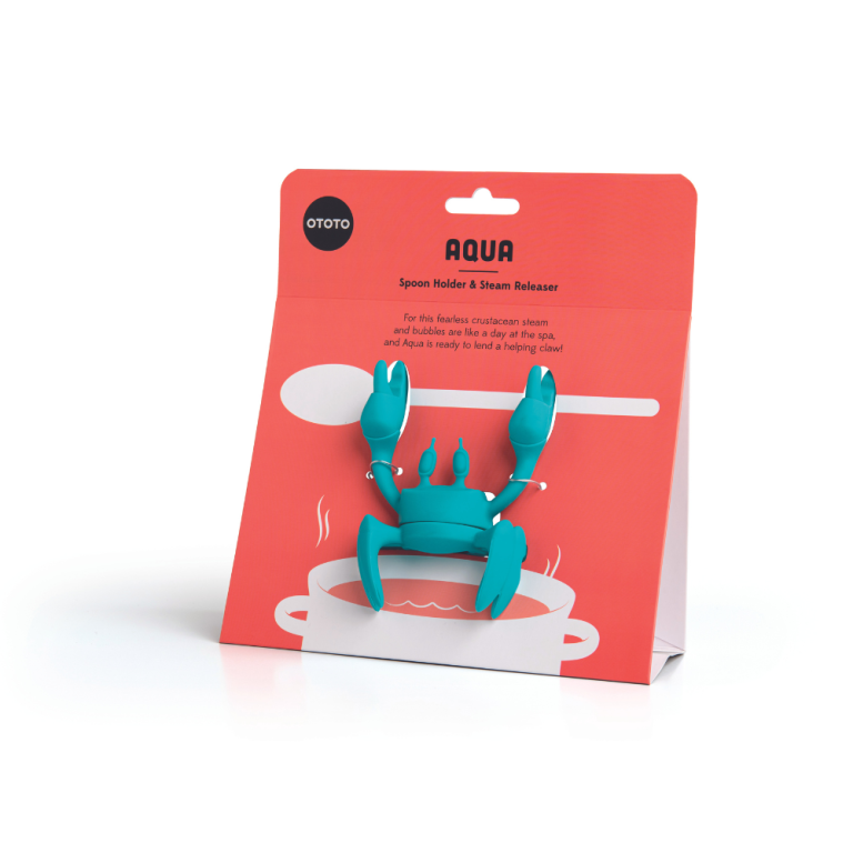 OTOTO Aqua the Crab Silicone Utensil Rest - Silicone Spoon Rest