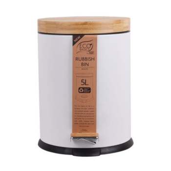 White Magic Eco Basics Rubbish Bin 5L White