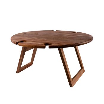Peer Sorensen Acacia Folding Picnic Table / Wine Bottle Holder 50cm