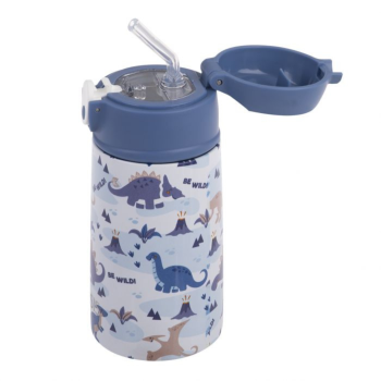 Oasis Insulated Stainless Steel Kid's Sipper Bottle 400ml Dinosaur