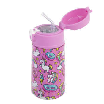 Oasis Insulated Stainless Steel Kid's Sipper Bottle 400ml Unicorns
