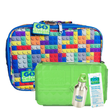 Go Green Lunch Box Bricks Case Set