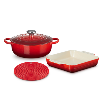 Le Creuset 3-Piece Starter Set with Silicone Tool (3 Colours)