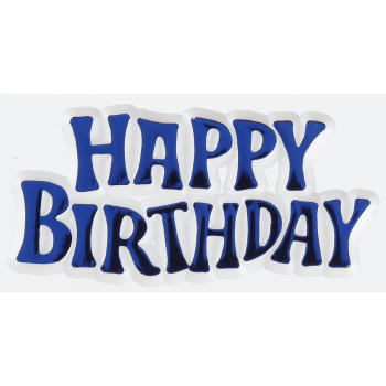 GoBake Blue Happy Birthday Motto