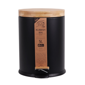 White Magic Eco Basics Rubbish Bin 5L Black