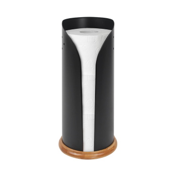 White Magic Eco Basics Toilet Roll Holder Black