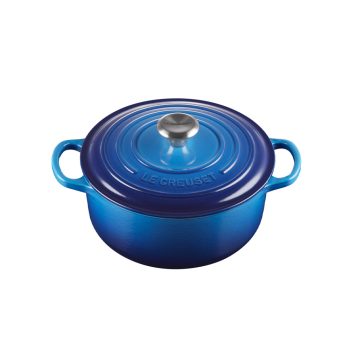 Le Creuset Cast Iron Casserole 22cm Azure Blue