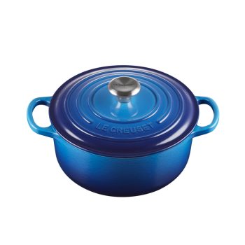 Le Creuset Cast Iron Casserole 24cm Azure Blue