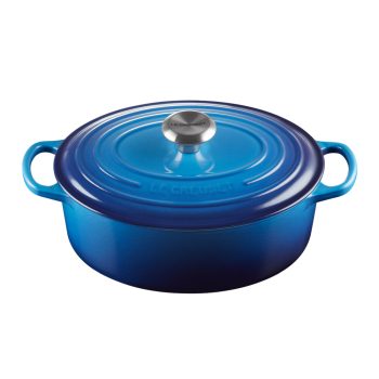 Le Creuset Cast Iron Casserole 27cm Azure Blue