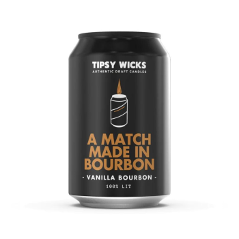 Tipsy Wicks Candle Match Made In Bourbon