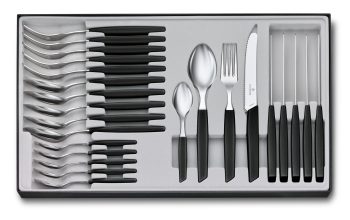 Victorinox Swiss Modern 24 Piece Table Set Black