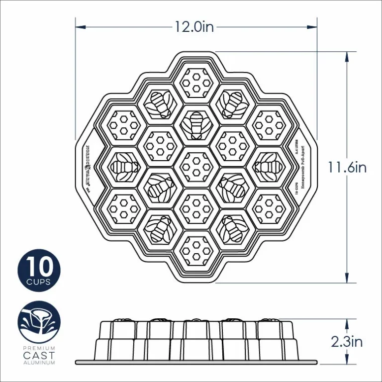 Nordic Ware Honeycomb Pull-Apart Pan, Gold