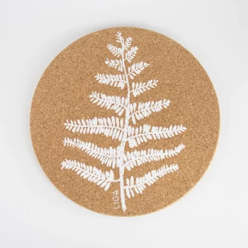 LIGA Cork Placemats Set of 4 - Fern White