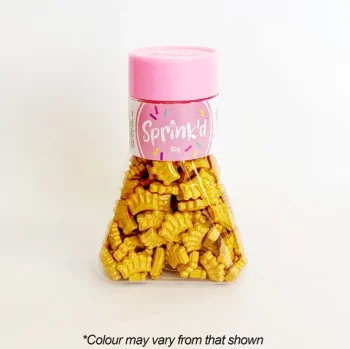 Sprink'd Gold Crown Sprinkles 80g