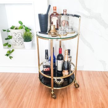 CLINQ Brass Bar Cart
