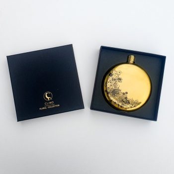 CLINQ Floral Hip Flask Gold 225ml