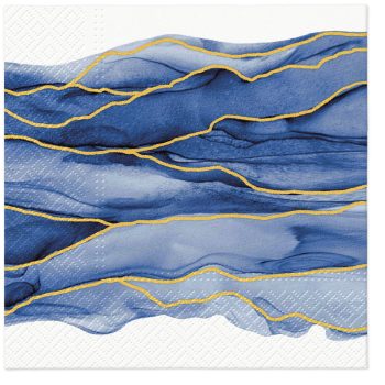PAW Decor Lunch Napkins 33cm Watercolour Waves Pack of 20