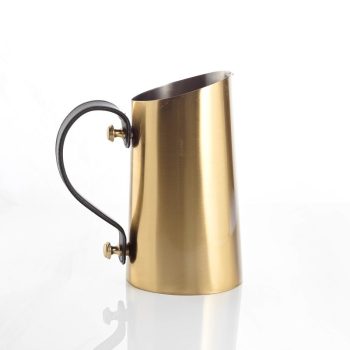 CLINQ Soirée Brass Jug with C Leather Handle