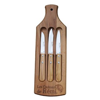 Roger Orfevre Cutting Board 3 Paring Knives Set