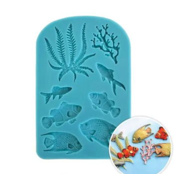Assorted Fish & Seaweed Silicone Mould