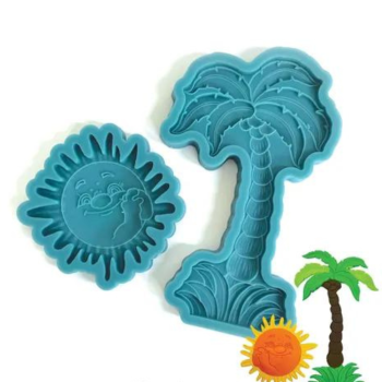 Sun & Palm Tree Silicone Mould