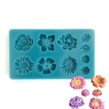 Assorted Flowers Silicone Mould