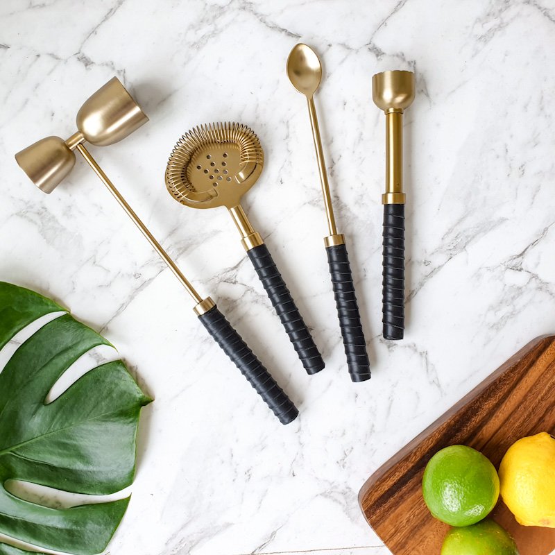 brass-cocktail-tool-set