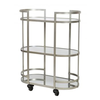 Society Home Arden Drinks Trolley Antique Silver