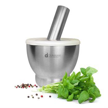 Di Antonio Mortar & Pestle Stainless Steel (2 sizes) - 150x130mm