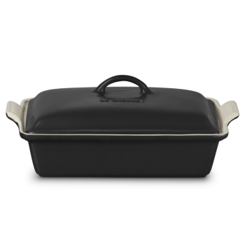 Le Creuset Stoneware Rectangular Dish with Lid Satin black