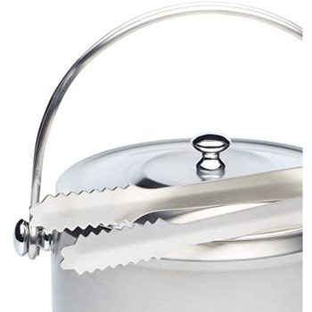 82370 – BarCraft – Ice Bucket with Lid & Tongs SS – HR – 02