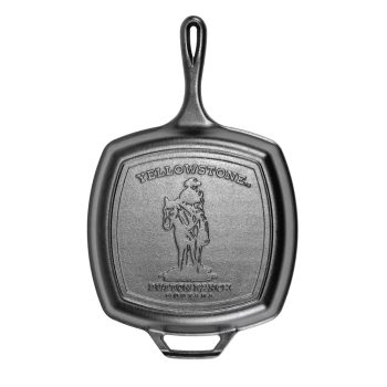 Lodge Cast Iron Square Pan Yellowstone Cowboy Grill 26cm