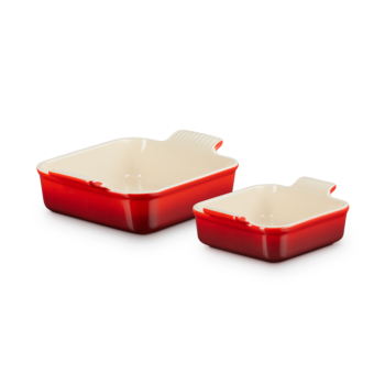 Le Creuset Heritage Square Dishes Set of 2 Cerise