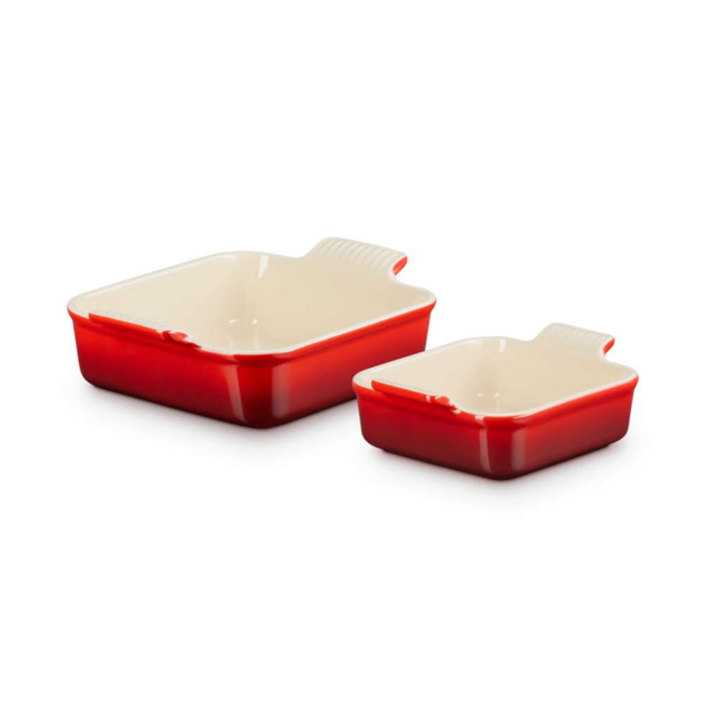 Le Creuset Stoneware Square Dish Set 2 Chef s Complements