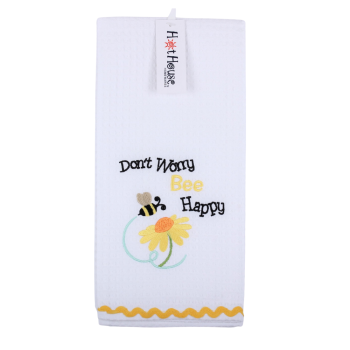 Hot House Don't Worry Bee Happy Tea Towel