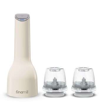 FinaMill USB Rechargeable Starter Pack Pepper Mill & Spice Grinder Soft Cream Matte