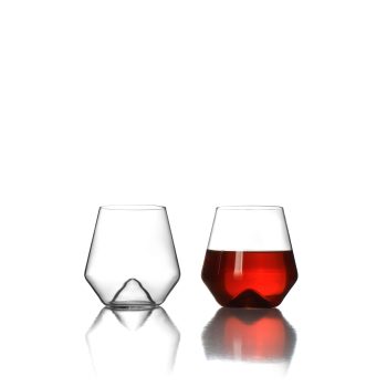 Sempli Monti Rosso Wine Glass Set of 2