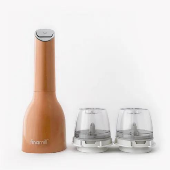 FinaMill Battery Starter Pack Pepper Mill & Spice Grinder Salmon Gloss
