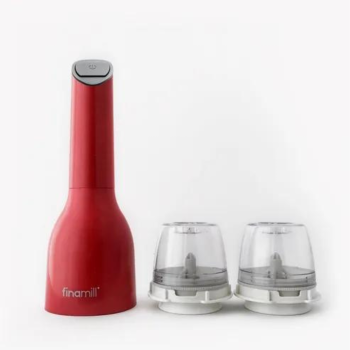 FinaMill Battery Starter Pack Pepper Mill & Spice Grinder Sangria Gloss