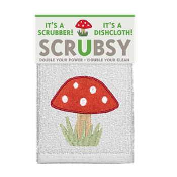 MÜkitchen Scrubsy Dish Cloth & Scrubber Mushroom