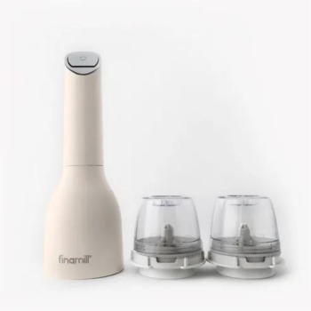 FinaMill Battery Starter Pack Pepper Mill & Spice Grinder Soft Cream Gloss