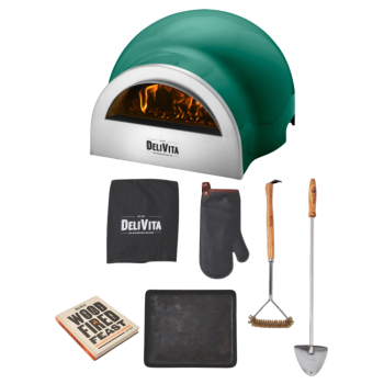 DeliVita Wood-Fired Oven Emerald Green Bundle