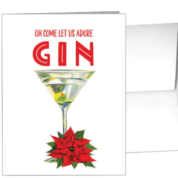 Oh Come Let Us Adore Gin - Card