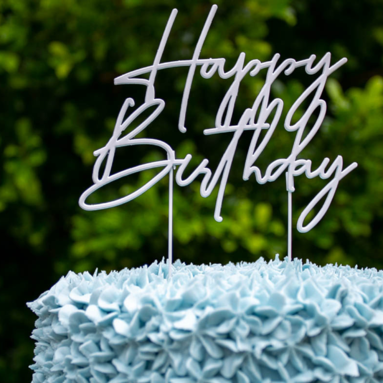 Happy Bday Cake Topper White (4)