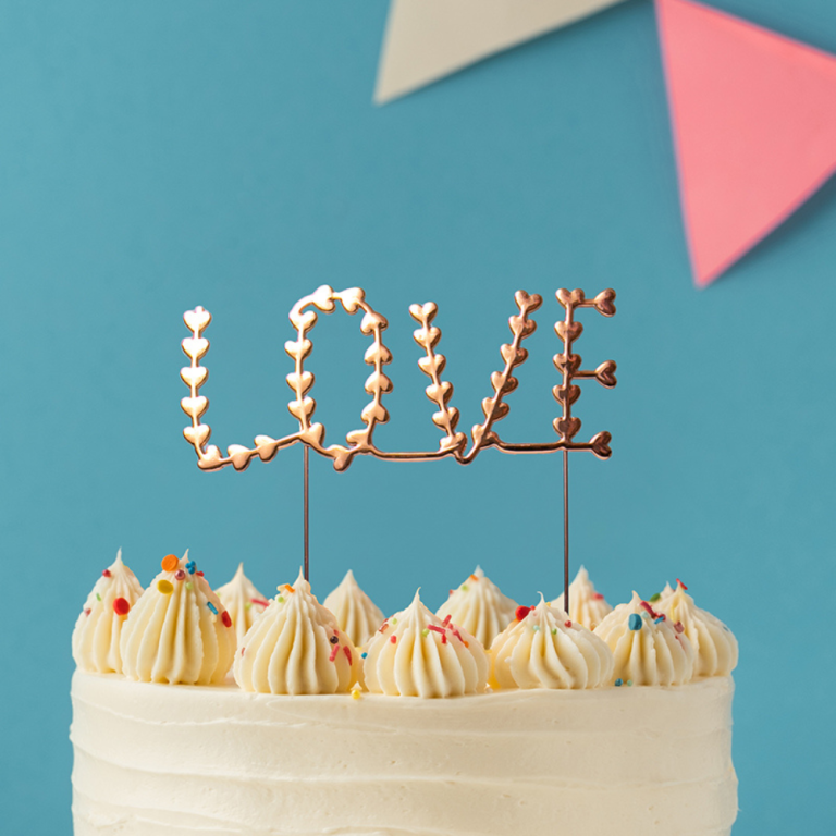 Love Cake Topper Rose Gold (3)