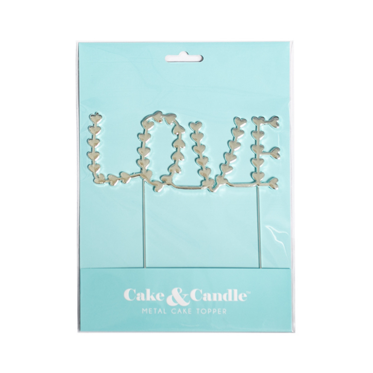 Love Cake Topper Silver (1)