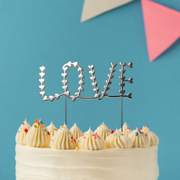 Love Cake Topper Silver (3)