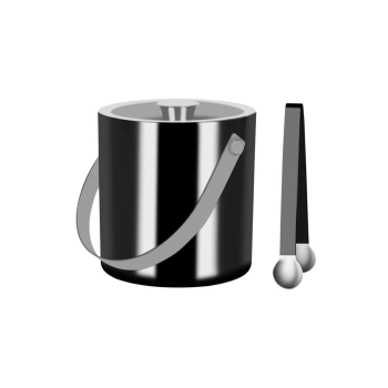 Zanzi Double Wall Ice Bucket with Tongs Gunmetal