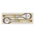 André Verdier Laguiole Debutant Salad Servers Ivory Brass